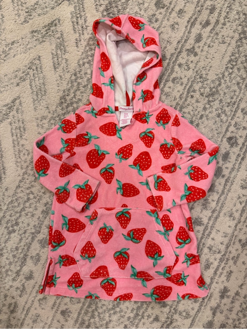 Tommy Bahama Pink Strawberry Hooded Swim Coverup